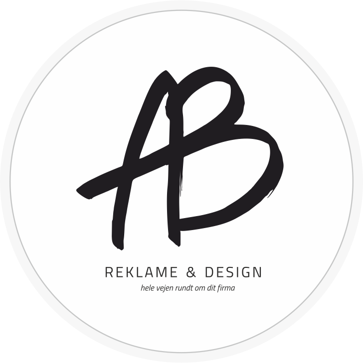AB Reklame og design - hele vejen rundt om dit firma - logo rund